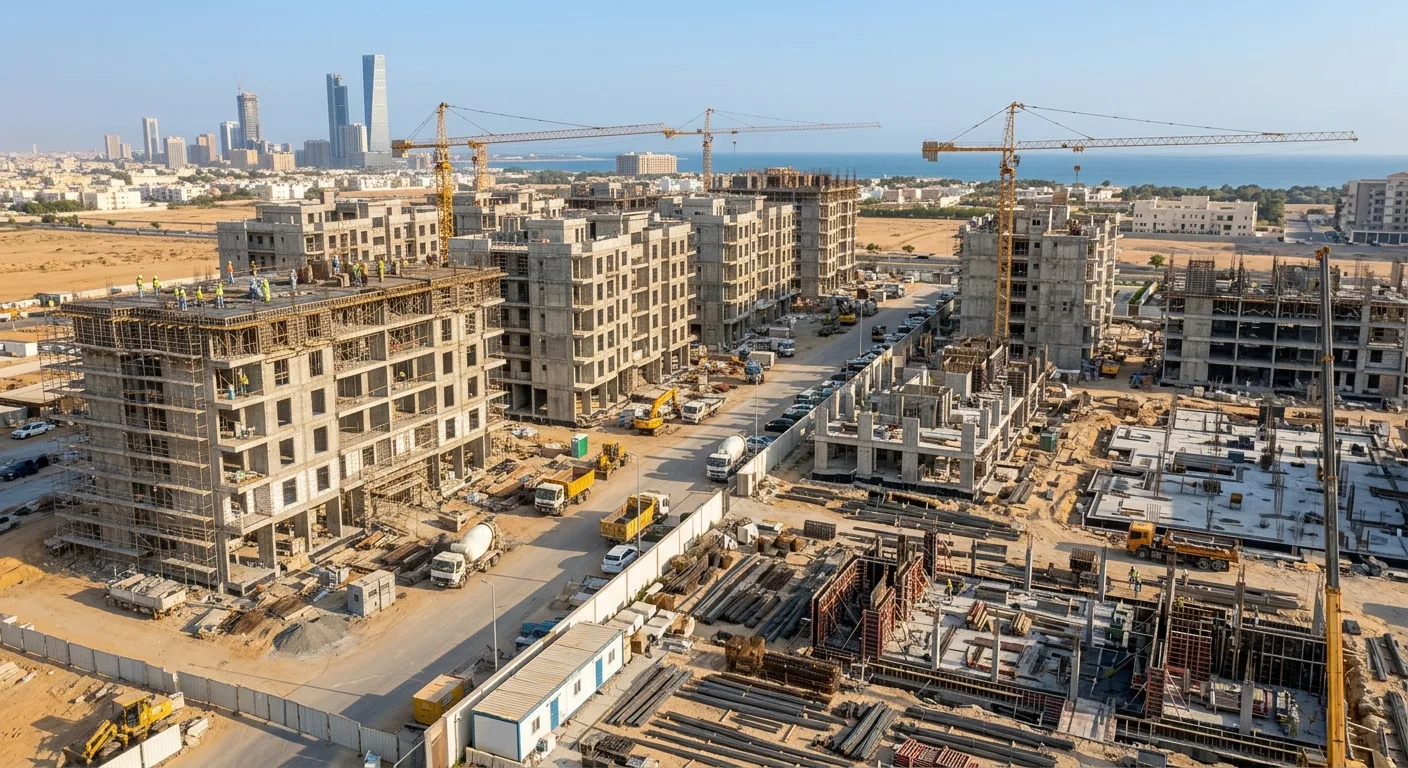 مجمع سكني في شمال جدة — تنفيذ إنشائي وتشطيبات كاملة